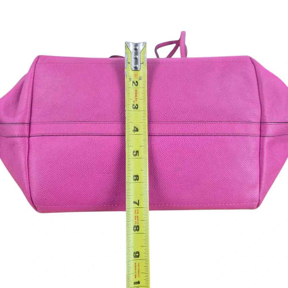 Coach Taxi Tote Pink Pebbled Leather Top Zip